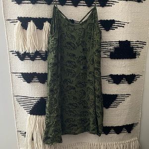 Criss cross back strappy sun dress with elephants